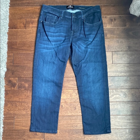 7 For All Mankind Blue Slim Jeans - Picture 1 of 11